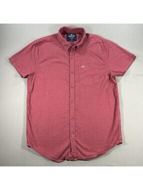 Hollister Short Sleeve Button-Up Shirt Slim Fit Epic Flex Men’s Medium